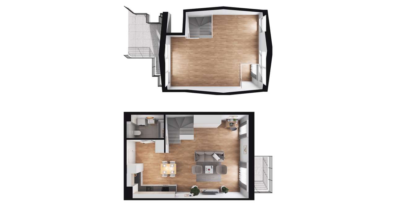 1-pokojowe mieszkanie 73m2 + taras Bez Pośredników - Pełny obrazek: 2/8