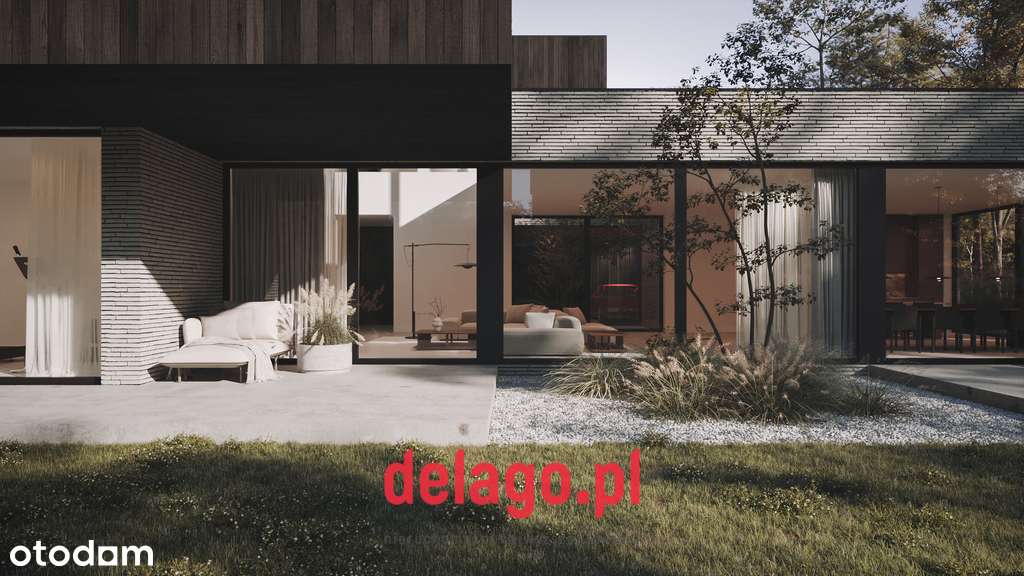 Wolnostojący dom z basenem, ściana lasu. - Pełny obrazek: 4/10