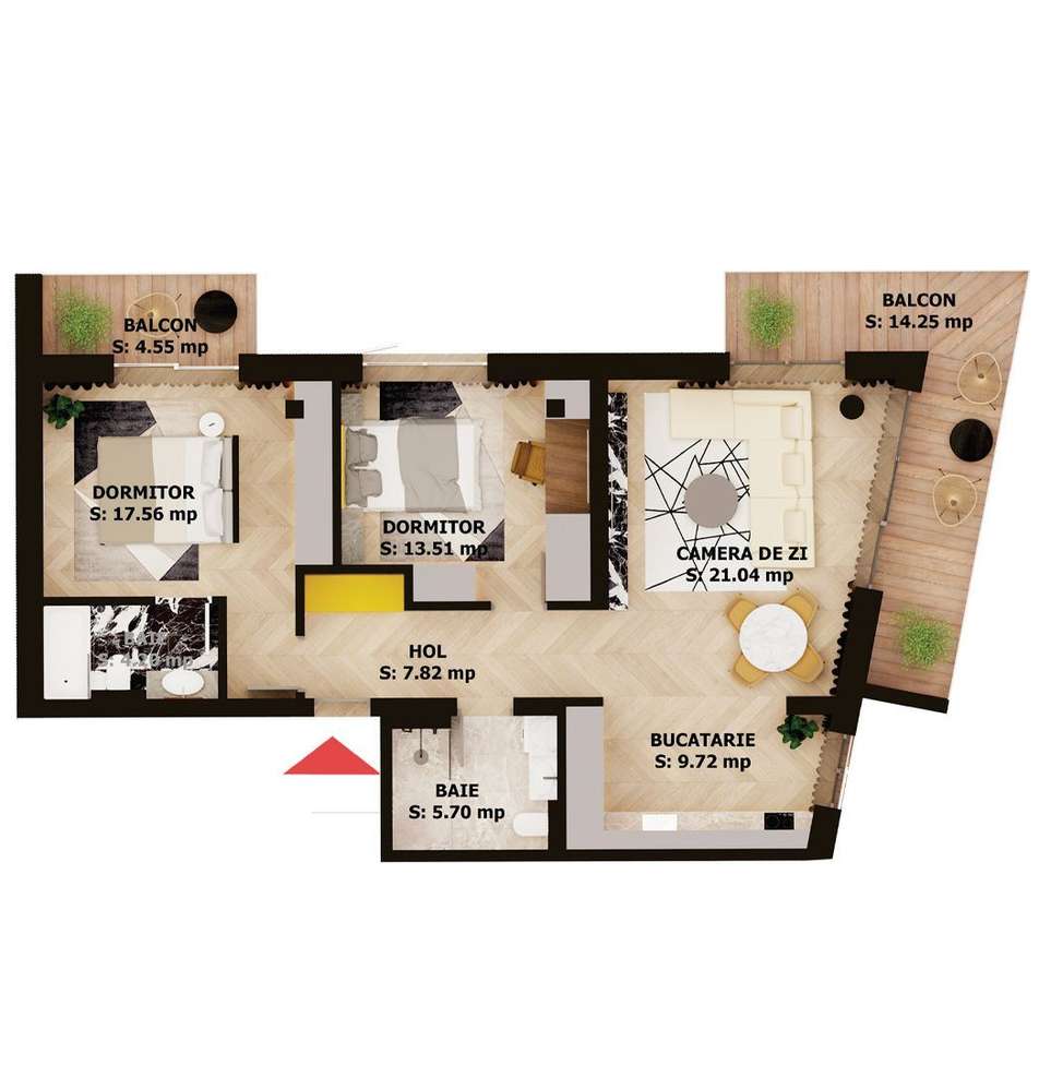 Apartament nou, 3 camere, 245 000 Euro. Comision 0.-0