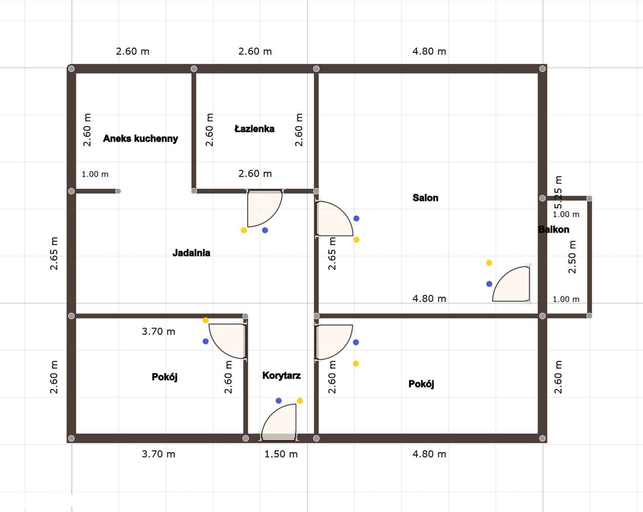 Odnowione mieszkanie, 4 pokoje, 76m2, parter, niski blok, balkon, Kęty-16