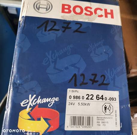 Rozrusznik Bosch 24V 5,5 kW, MAN, 0986022640 - 5