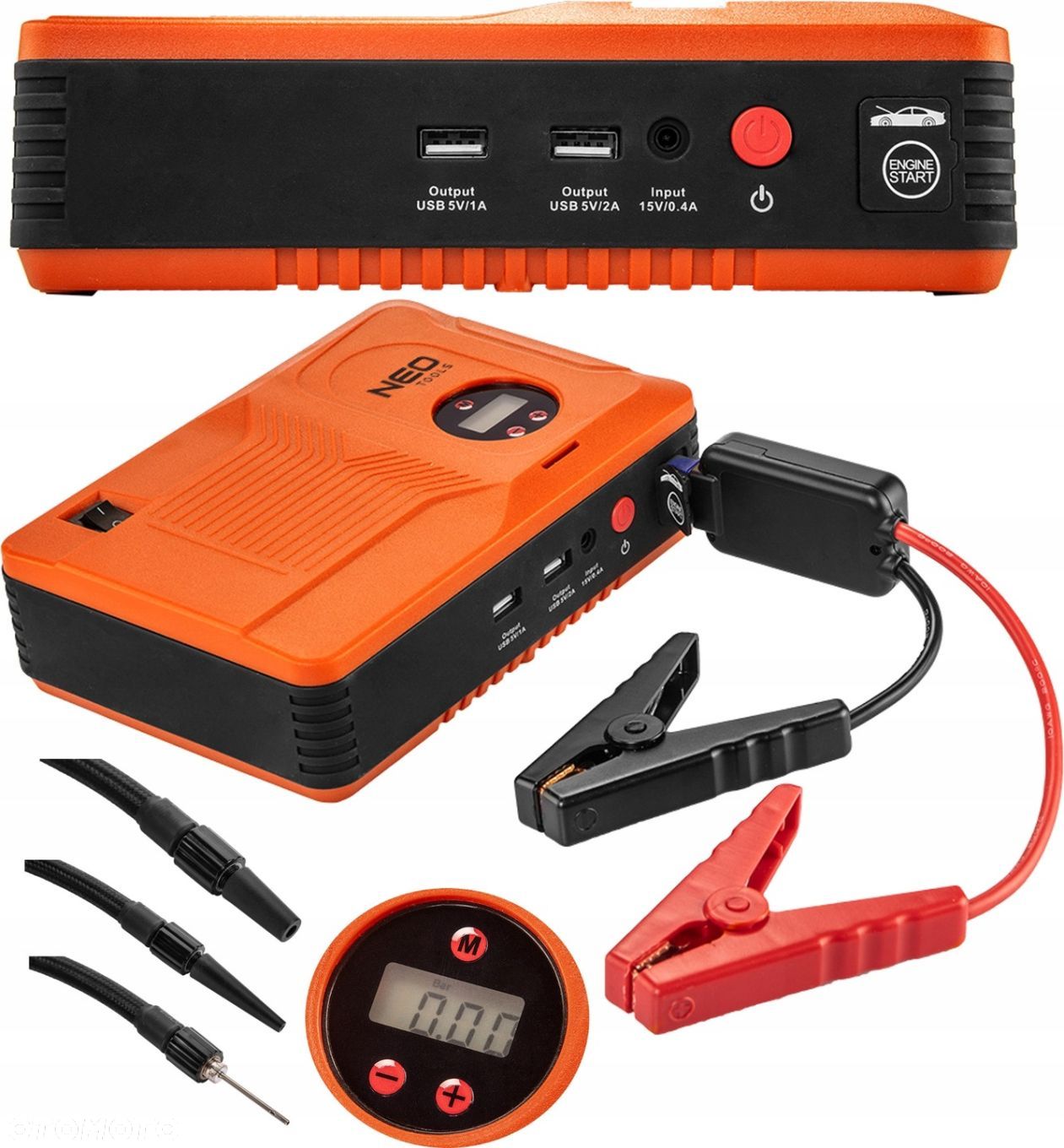 NEO WIELOFUNKCYJNY JUMP STARTER 4W1 ROZRUCH BOOST - 1