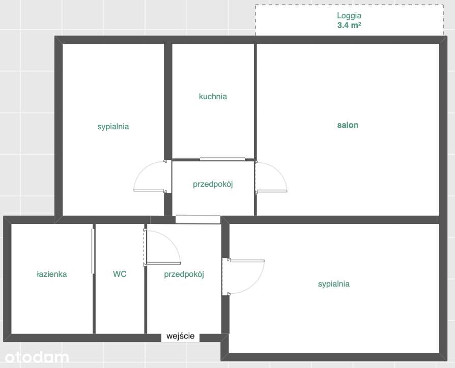 Bez prowizji, Mieszkanie, Dolnośląskie, 3-pok. 63 m², p. 5/10, loggia-13