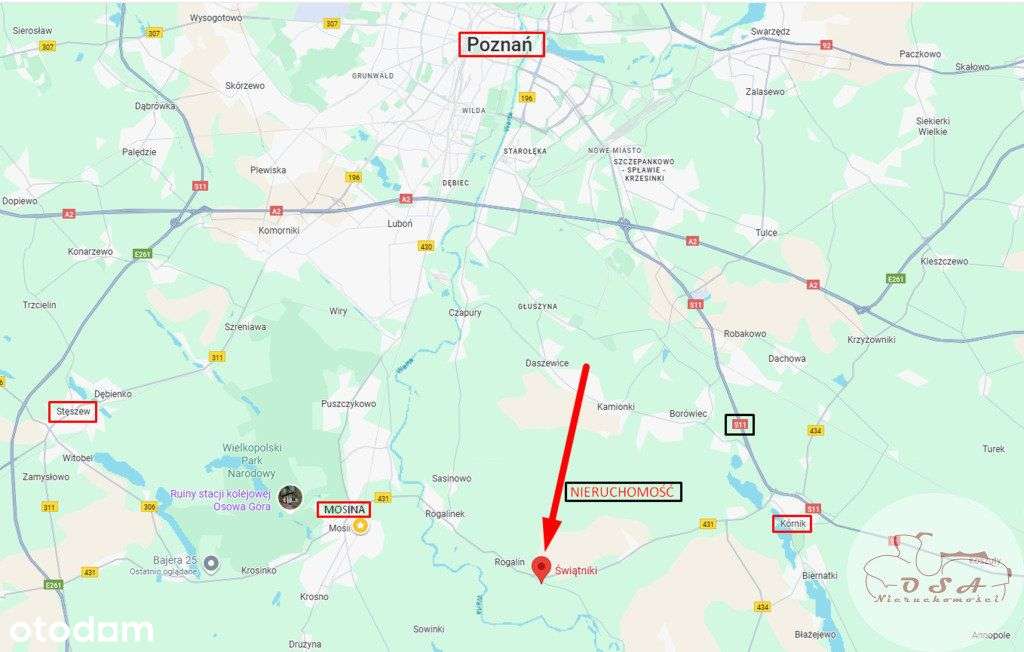 Działka 1098 m2 Świątniki przy parku krajobrazowym-9