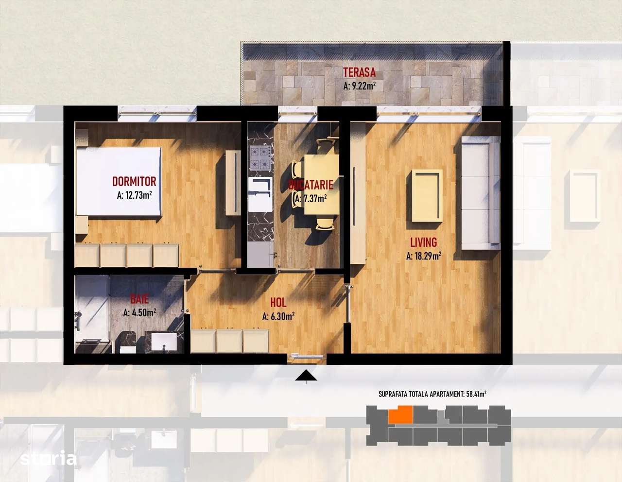 Apartamente tip Studio, 2 si 3 camere – Dobroesti | Finisaje moderne-7