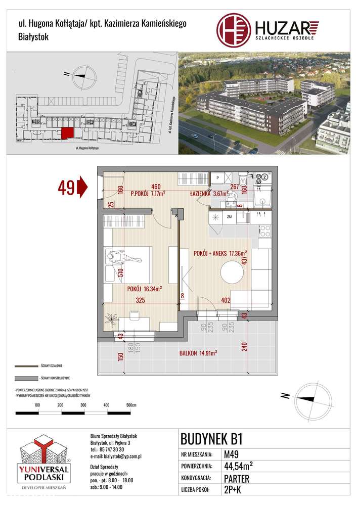 Huzar | mieszkanie 2-pok. | 49 - Pełny obrazek: 2/7