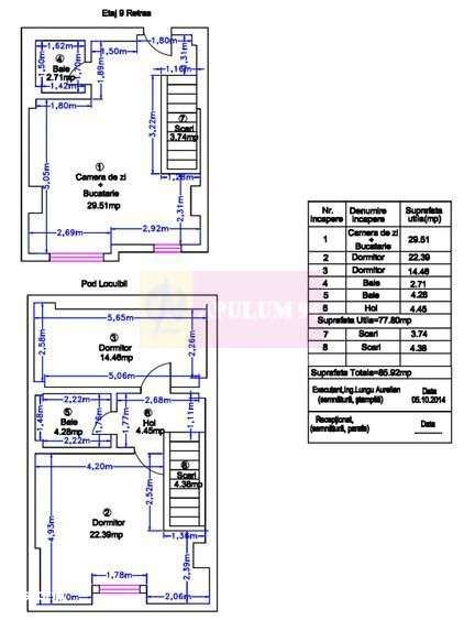 Apartament 3 camere tip duplex -Sebastian Parc Sebastian / Kaufland-13