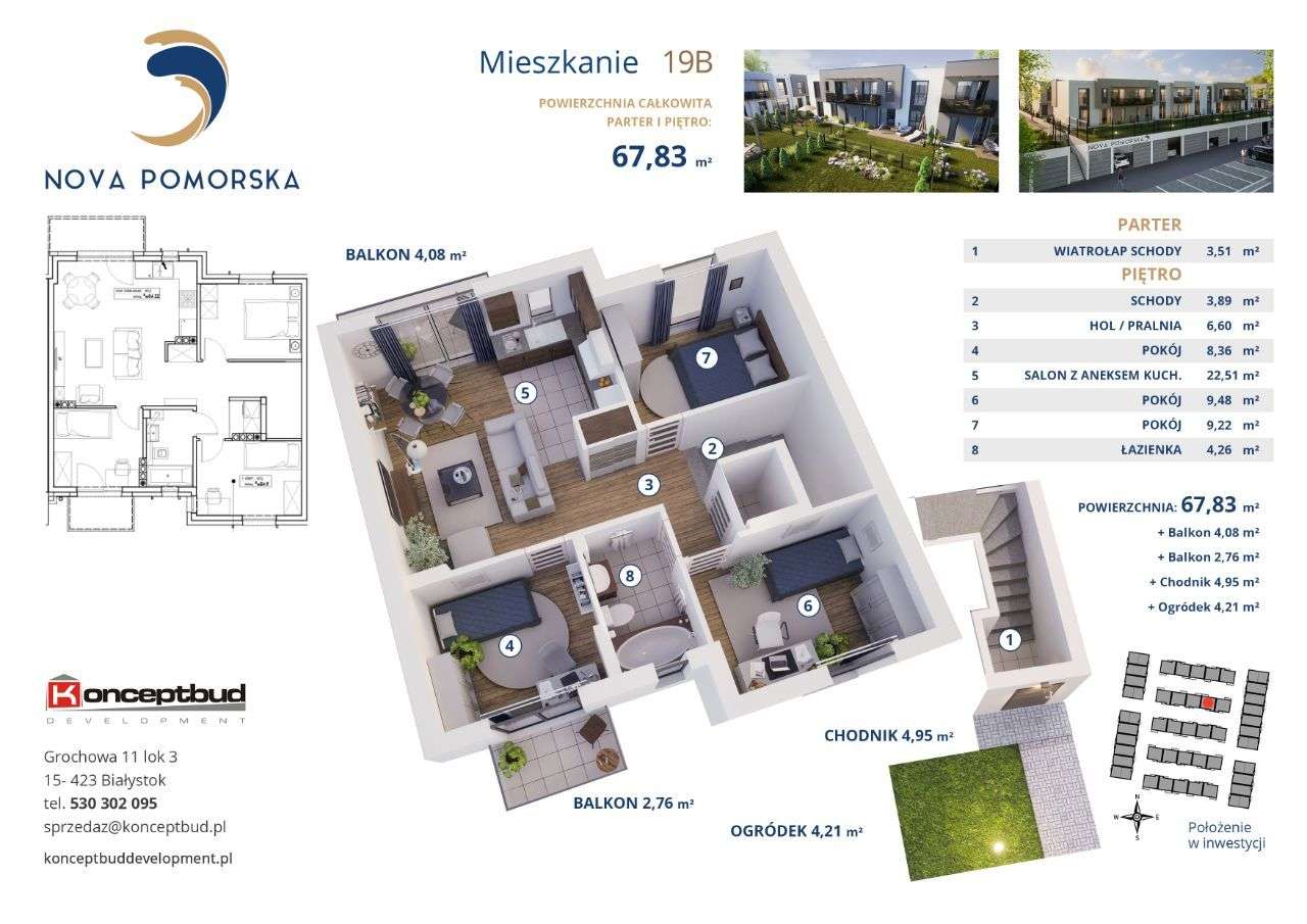 Nova Pomorska | mieszkanie 19B | 67.83 m2 - Pełny obrazek: 2/7
