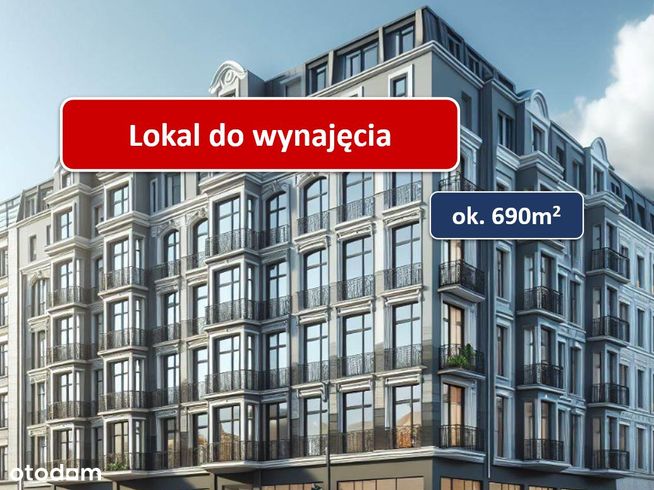 Powierzchnia komercyjna pl. Pięciu Rogów do 690m²