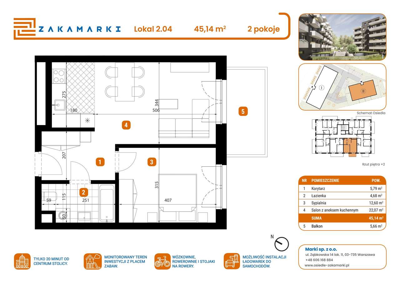 Zakamarki | mieszkanie 2-pok. | B2/2/04 - Pełny obrazek: 2/8