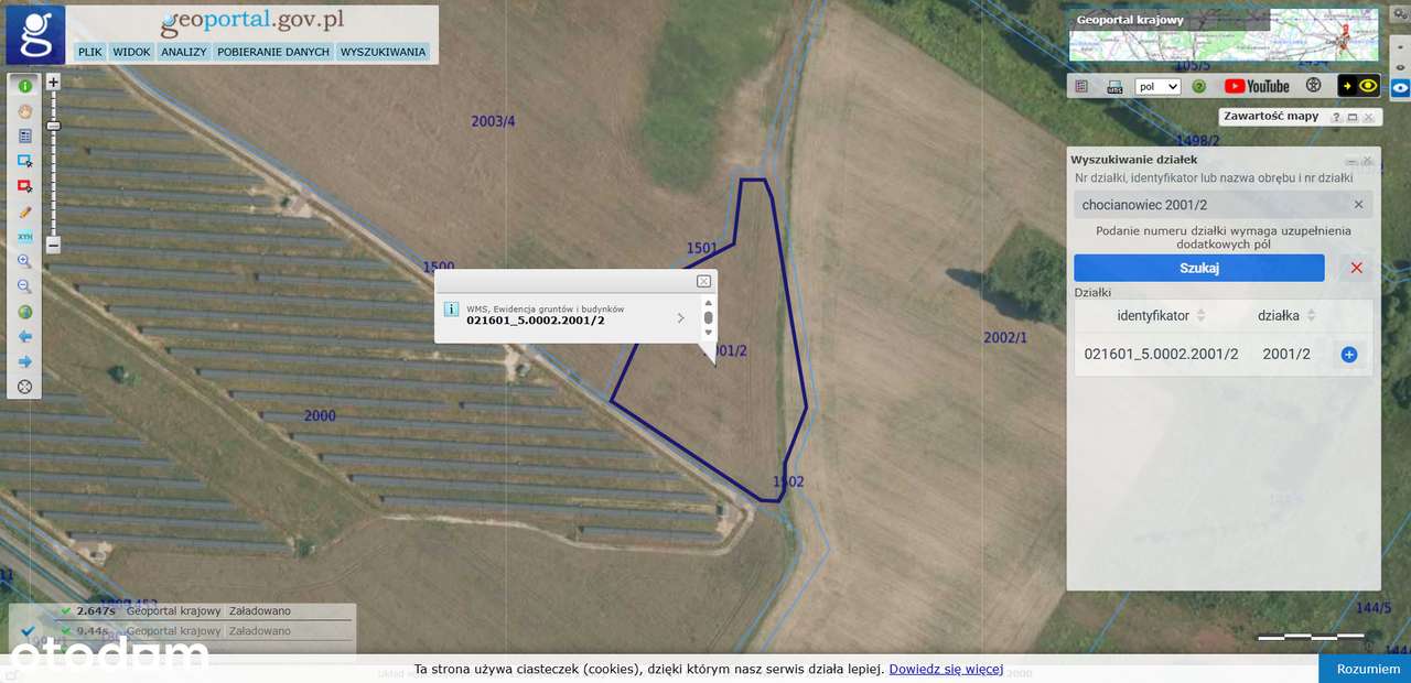 pod FOTOWOLTAIKĘ, MAGAZYN ENERGII lub PRZEMYSŁ 1.16ha Chocianowiec - Pełny obrazek: 2/2