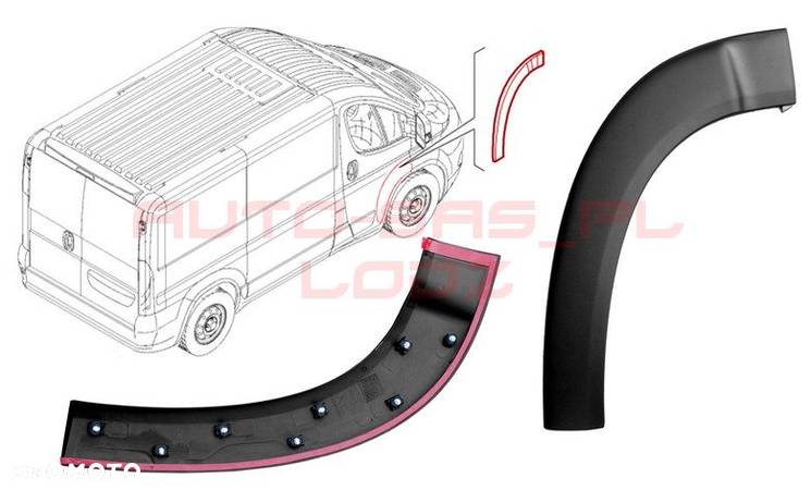 NAKŁADKA LISTWA DRZWI PRAWA DUCATO JUMPER BOXER 14- CZARNA - 2