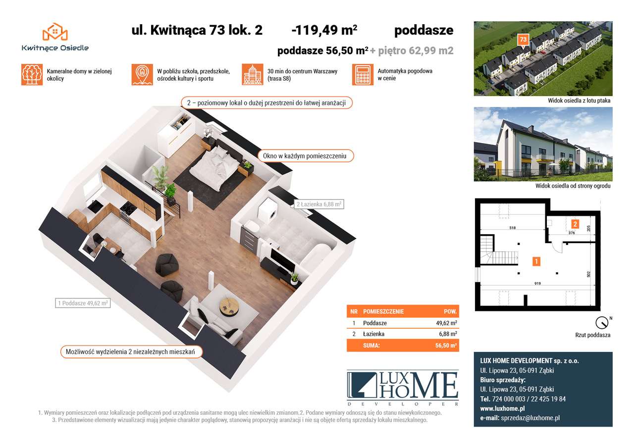 2 MIEJSCA, OGRÓDEK, BEZCZYNSZOWE - Pełny obrazek: 3/8