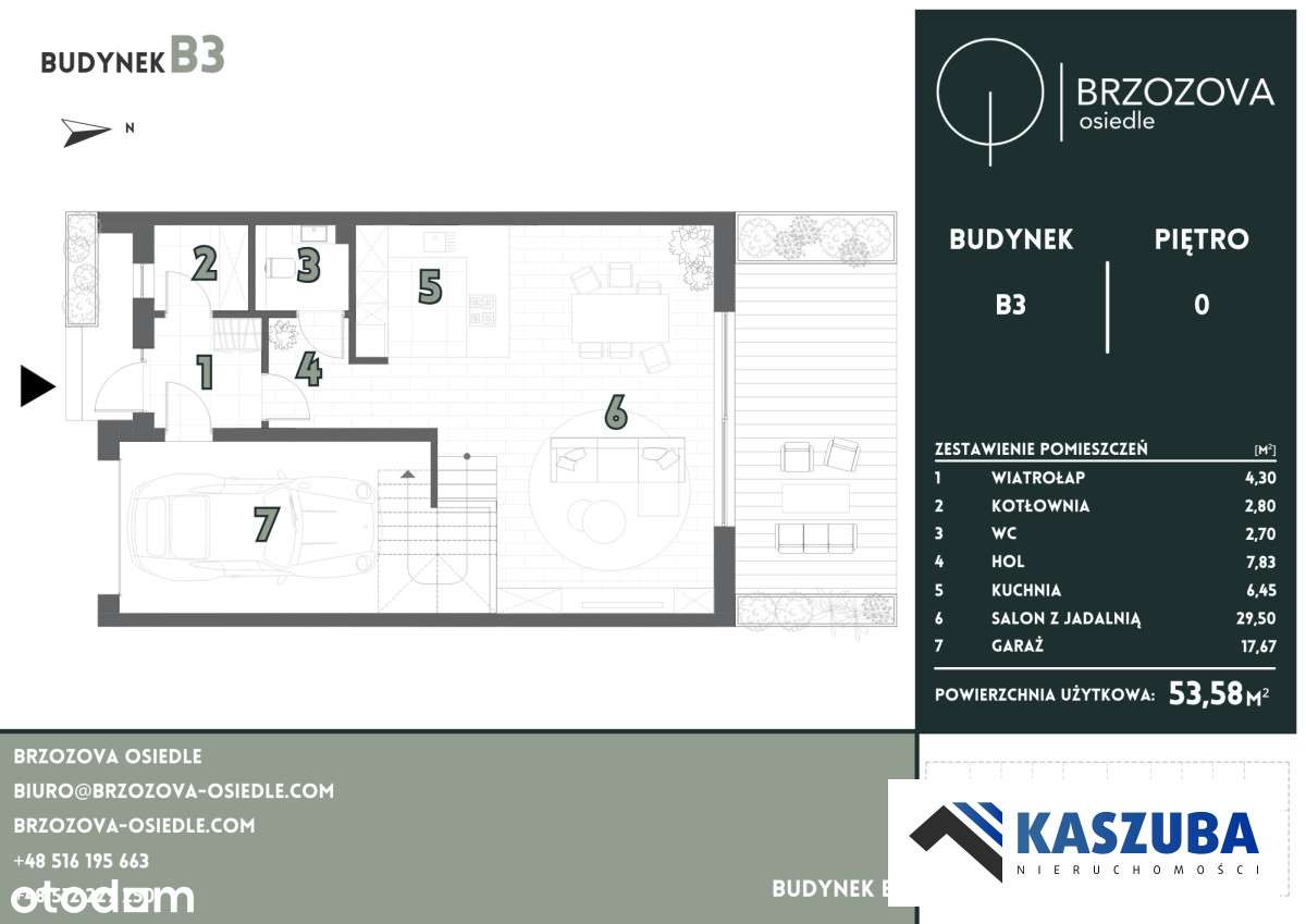 Żary Kadłubia 119,78m2 segment wewnętrzy z garażem-9