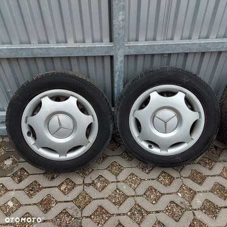 KOLA 15 STALOWE KOLPAKI OPONY LETNIE KOMPLET MERCEDES C W203 ORYGINAL DEMONTAZ 195/60 R15 - 3