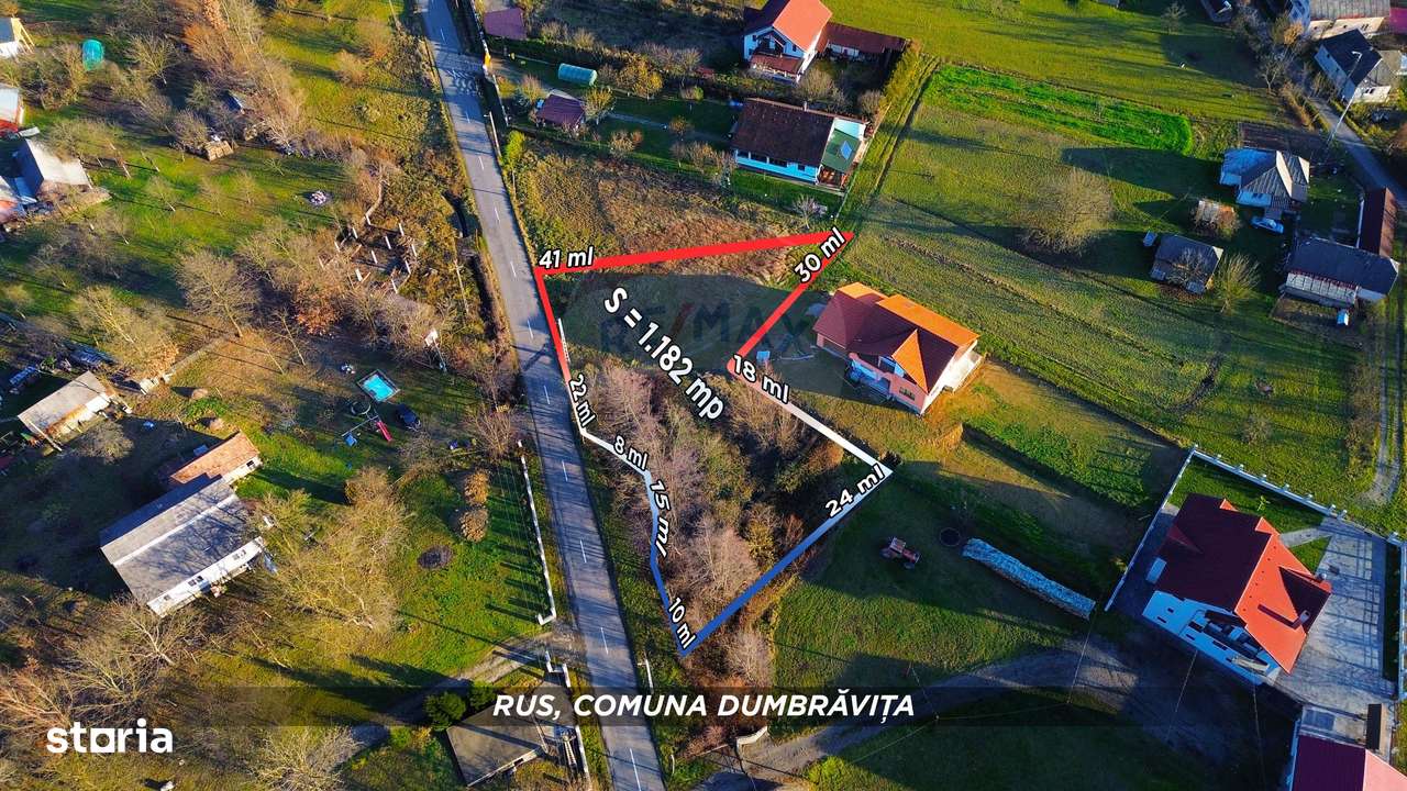 TEREN DE VANZARE - 1182 mp (12 ari) - Dumbravita / Strada principala - Imagine principală: 2/4
