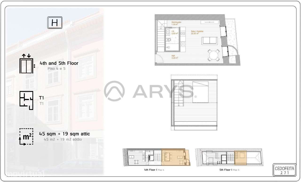 Exclusive T0 Duplex with Balcony |Cedofeita | Fully Renovated Build... - Grande imagem: 4/4