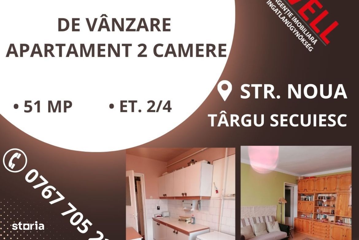 De vânzare apartament cu 2 camere ăn Târgu Secuiesc!