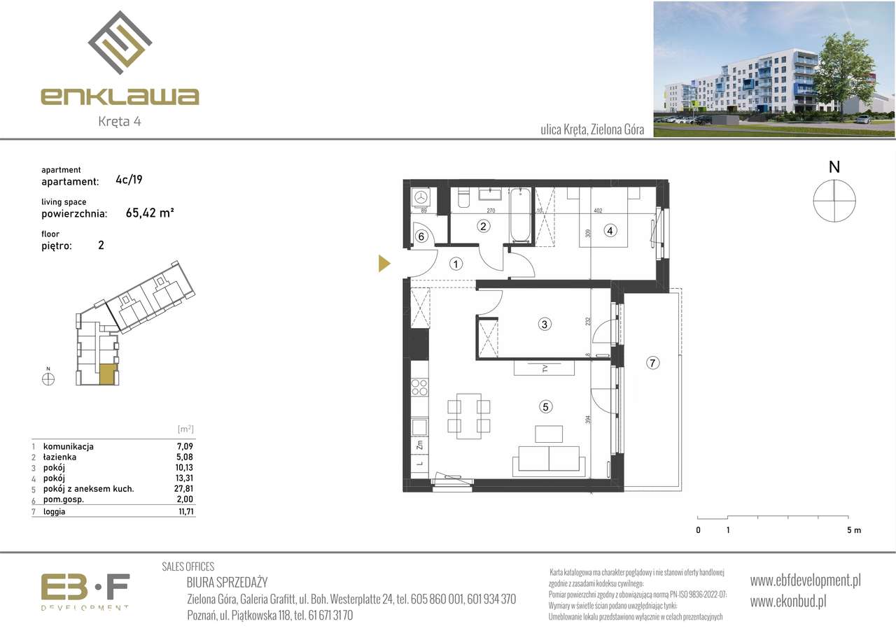 Enklawa | mieszkanie 3-pok. | C_19 - Pełny obrazek: 2/6