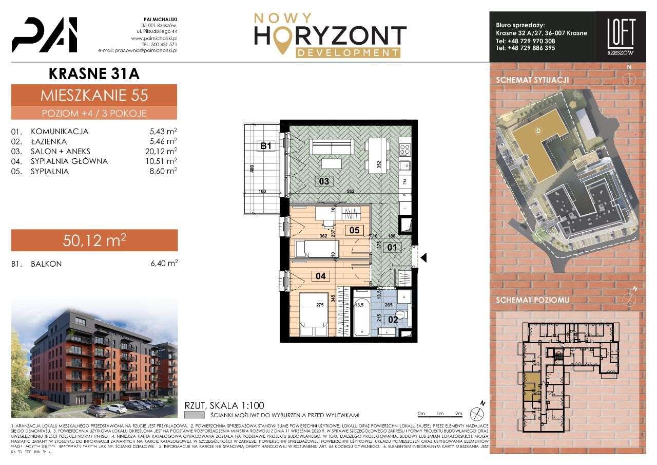 LOFT Rzeszów 2 - 3 pokoje mały metraż - Pełny obrazek: 1/5