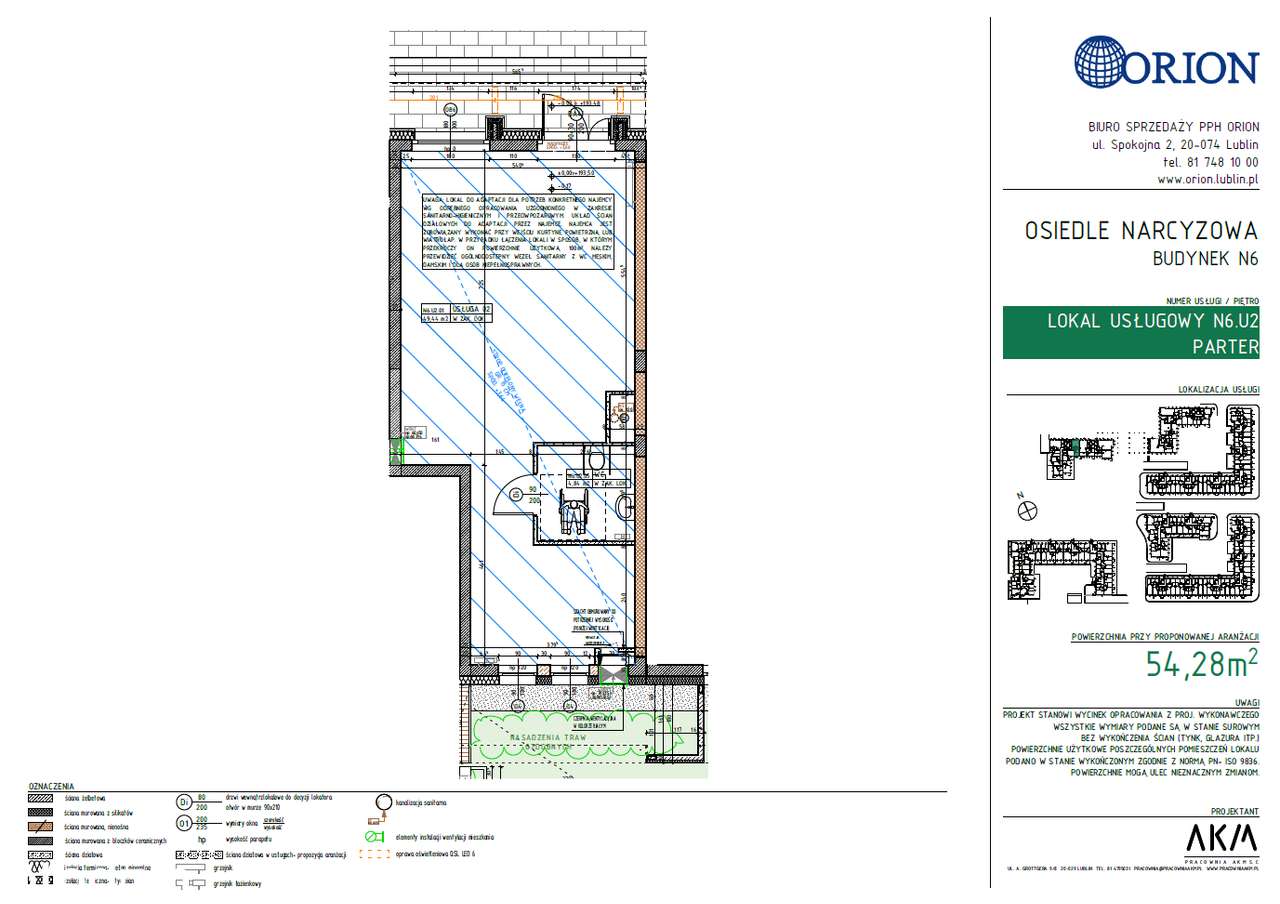 bezpośrednio! LOKAL USŁUGOWY  54,28 m2 Ponikwoda ul. Narcyzowa-5