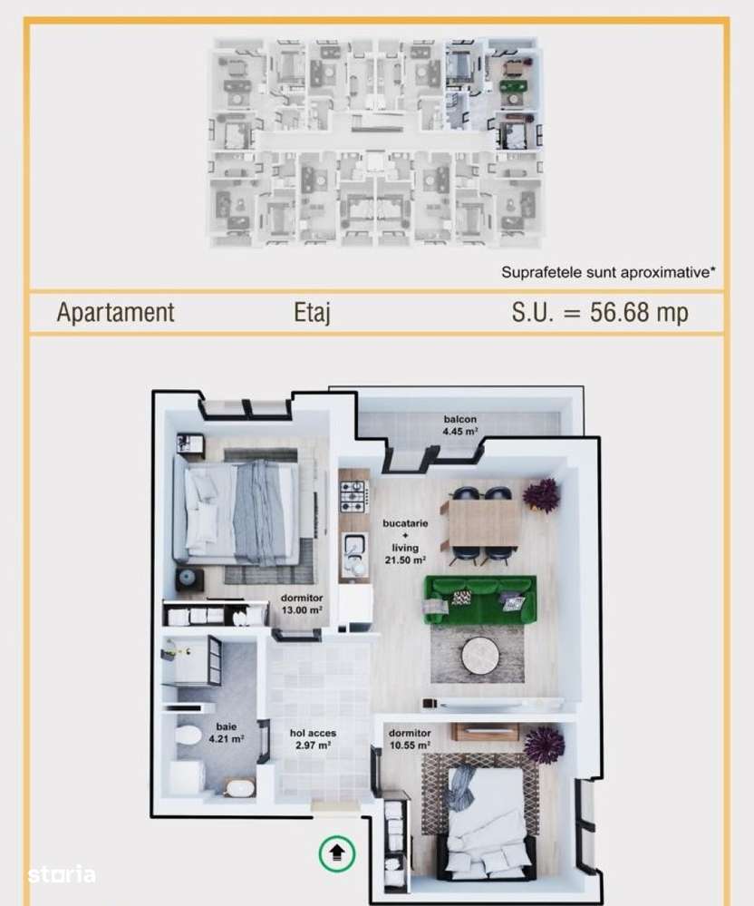 Ap. 3c AYAN RESIDENCE APARTAMENTS - 0% comision - Imagine principală: 5/7