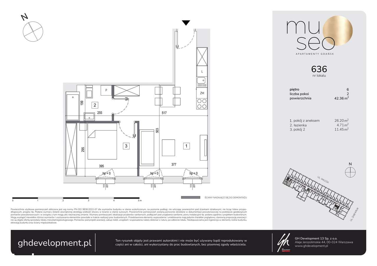 2-pokojowe mieszkanie 42m2 Bez Prowizji - Pełny obrazek: 2/7