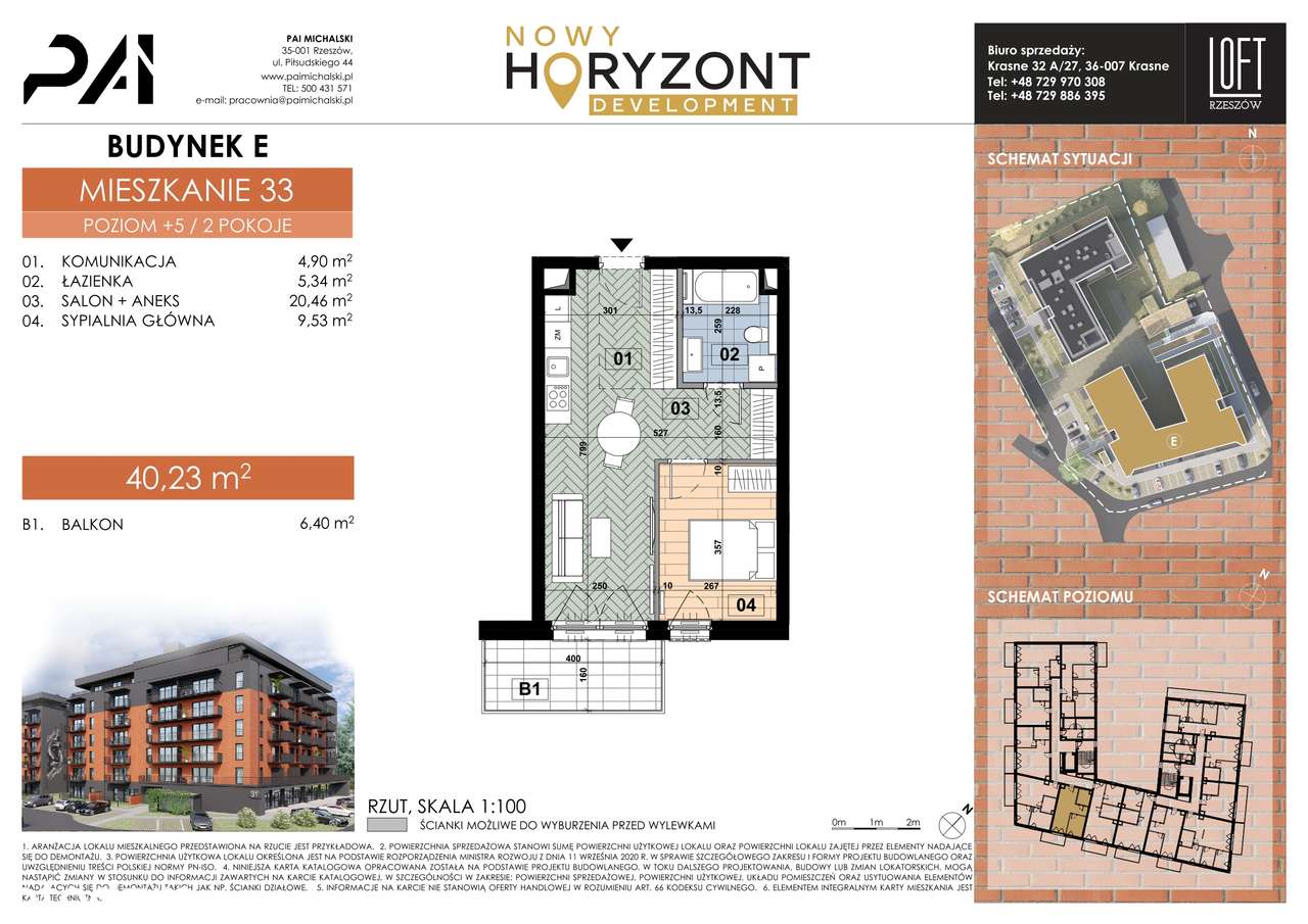 Loft Rzeszów 2 pokoje mały metraż z balkonem - Pełny obrazek: 2/6