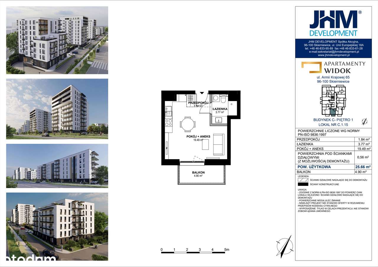 Apartamenty Widok | mieszkanie 1-pok. | C.1.15 - Pełny obrazek: 3/8