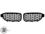 Grile Duble compatibile cu BMW Seria 3 F30 F31 Diamond Black Design - 4