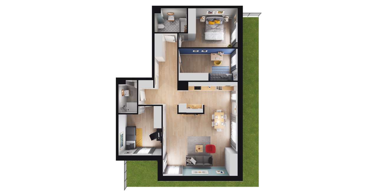 4-pokojowe mieszkanie 96m2 + ogródek Bez Prowizji - Pełny obrazek: 3/9