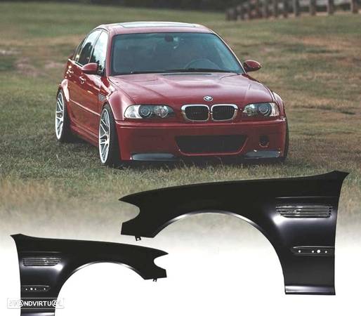 KIT 2 GUARDA-LAMAS PARA BMW SERIE 3 E46 01-05 LOOK M3 - 1