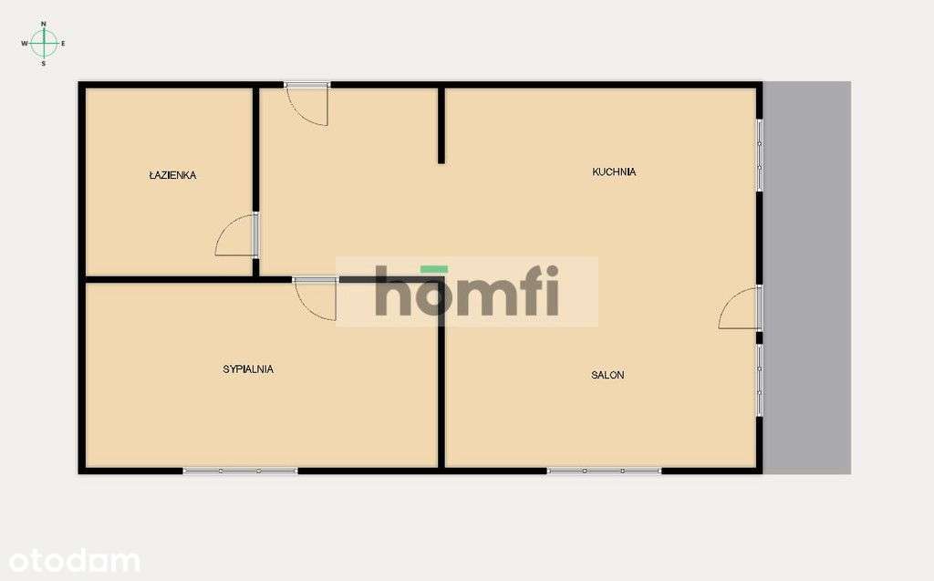 Dwupokojowe mieszkanie w centrum miasta - Pełny obrazek: 4/14