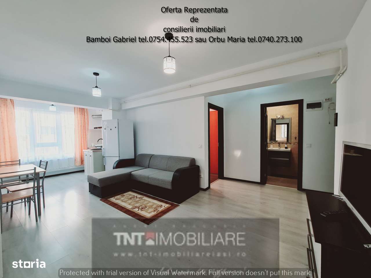 Ap 3 camere mobilate bloc nou, 77 mp  etj 1 1loc parcare zona Pacurari - Imagine principală: 2/20