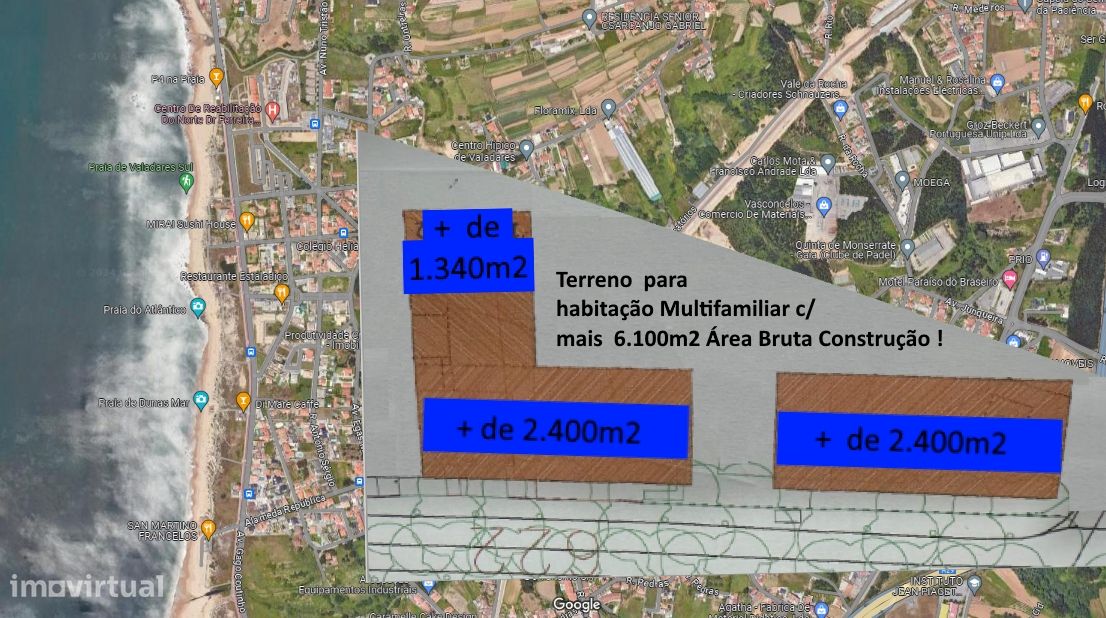 CPM20281 Terreno próximo Praias Gaia p/ Habitação Multifamiliar com +