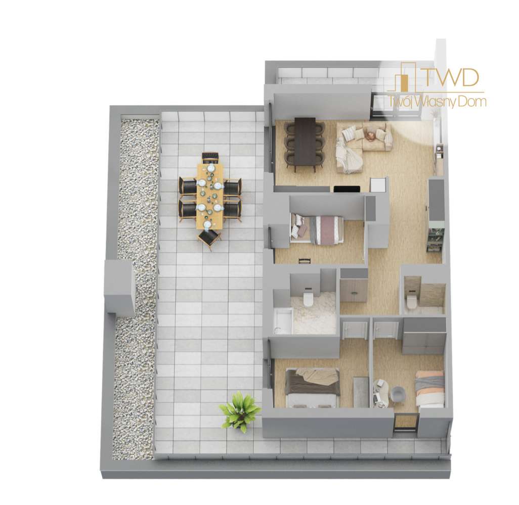 4 pokoje | wyjątkowy taras | 0% prowizji-4