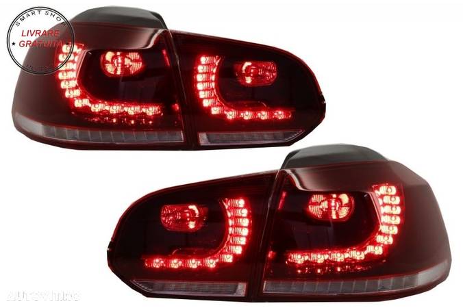 Faruri si Stopuri Full LED VW Golf 6 VI (2008-2013) R20 U Design cu Semnal LED Din- livrare gratuita - 13