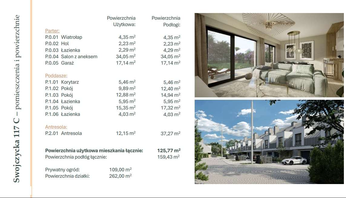 Nowoczesny segment z antresolą, ogrodem i garażem - Wrocław, Swojczyce-2