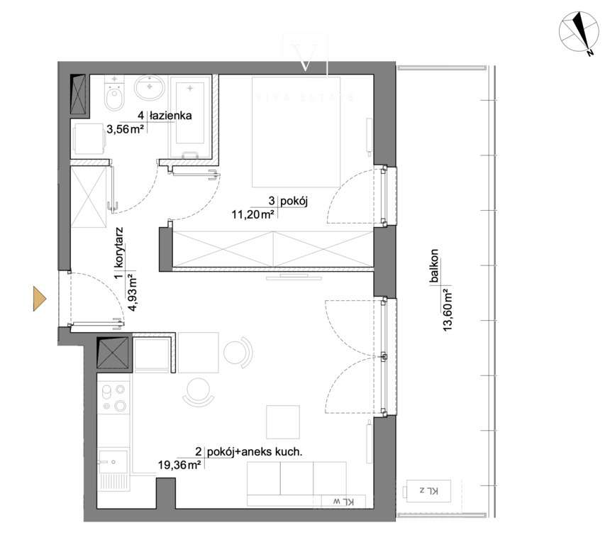 Nowe 2-pokojowe mieszkanie z loggią-7