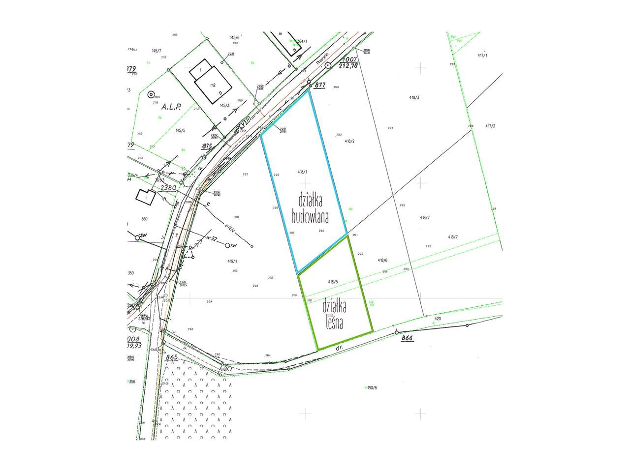 Działka budowlana + prywatny las | Rudy Raciborskie, ul. Przerycie