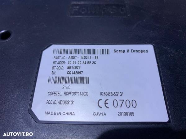 Modul / Unitate / Calculator Bluetooth Ford Focus 3 2011-2018 Cod Piesa : AM5T-14D212-EB - 2