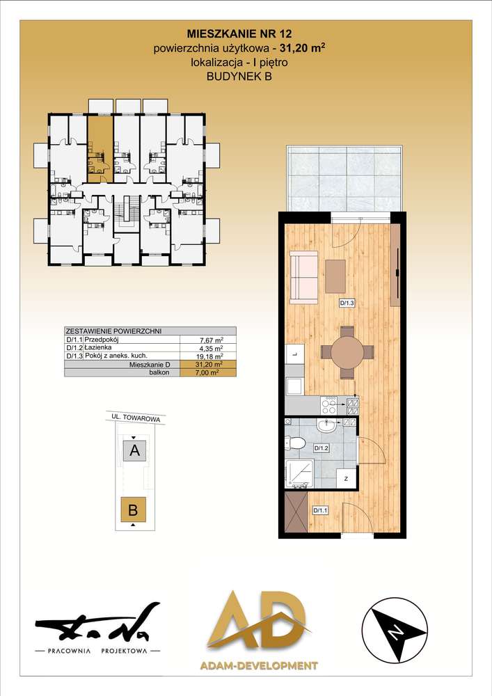 3-pokojowe mieszkanie 53m2 + balkon Bez Prowizji - Pełny obrazek: 2/11