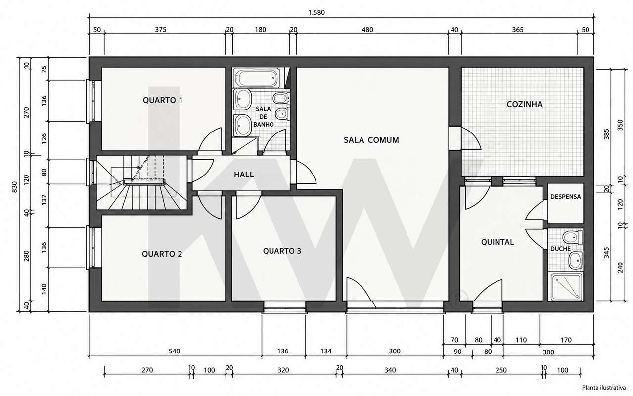 Apartamento T3 com espaço exterior no centro de Vila Real de Santo Ant-42