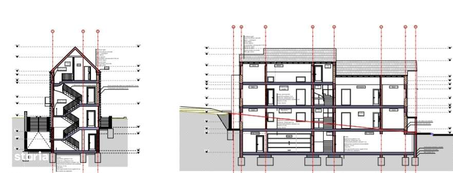 Teren 455 mp,cu proiect de casa pe 4 nivele,S+P+E+M,str PREDEAL - Imagine principală: 5/8