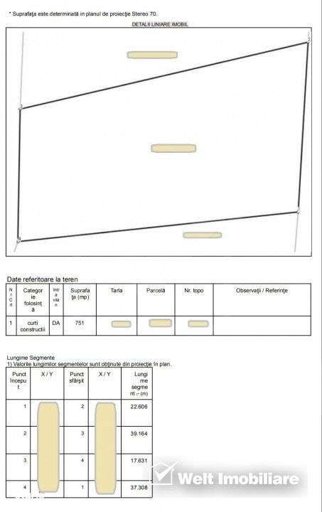 Teren Chinteni - deasupra lacului, 751 mp, front 22.6 m - Imagine principală: 4/4