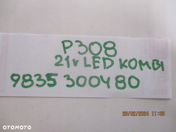 Lampa lampy PEUGEOT 308 III SW KOMBI T10 21R LED 9835300380 9835300480 - 9