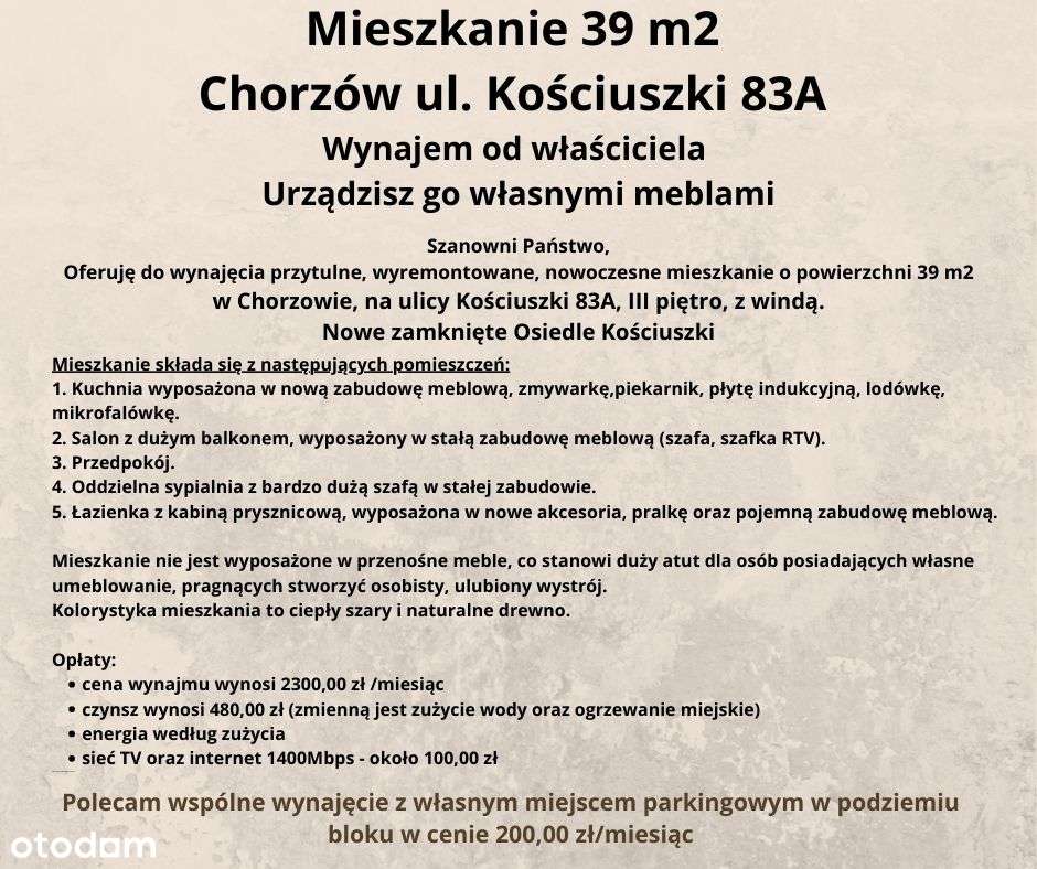 Przytulne, nowe mieszkanie dla posiadaczy własnych mebli - Pełny obrazek: 2/20