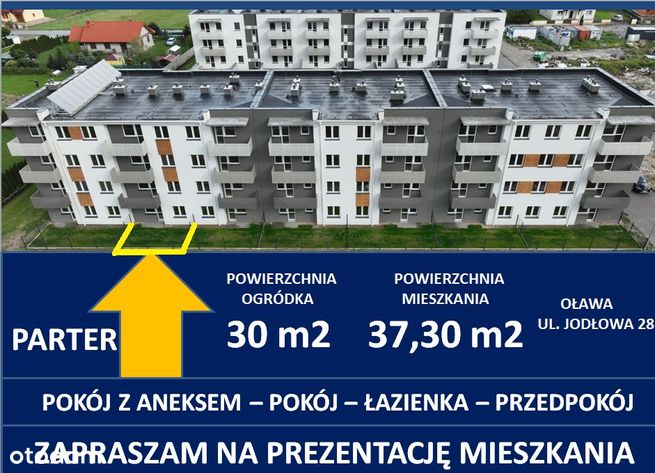 Mieszkanie z ogródkiem Oława-parter-37,30m2-GOTOWE