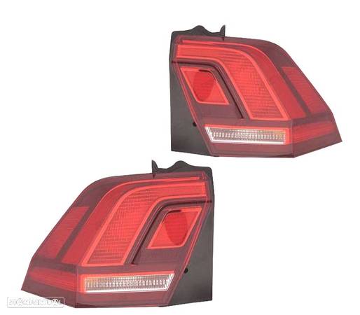 FAROLINS PARA VOLKSWAGEN VW TIGUAN 16-20 BRANCO LED VERMELHO - 1