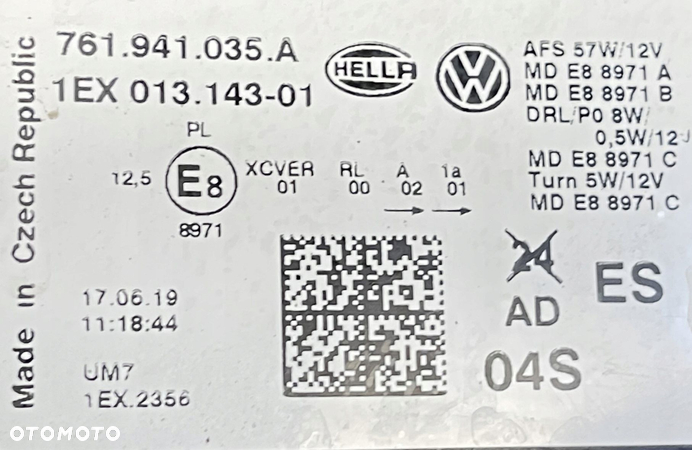 VW TOUAREG III 760 761 2018- LEWA LAMPA PRZÓD REFLEKTOR FULL LED 761941035A - 6